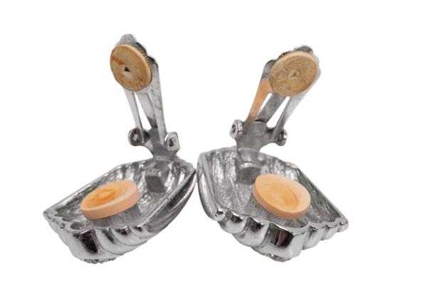 Christian Dior Rhinestone Silver Earrings