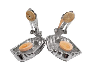 Christian Dior Rhinestone Silver Earrings