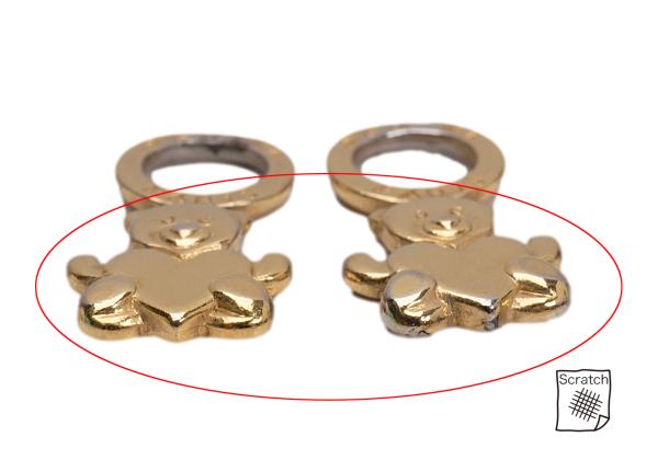 AGATHA Gold Heart Bear Charm