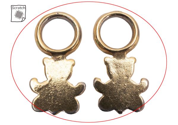 AGATHA Gold Heart Bear Charm