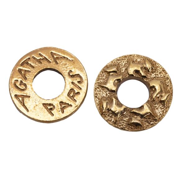 AGATHA Gold Dog Charm Ring