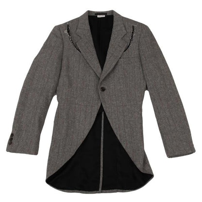 COMME des GARCONS Striped Herringbone Jacket Gray Size S