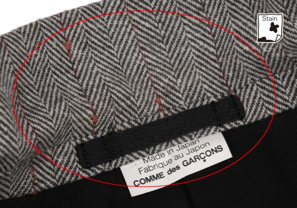 COMME des GARCONS Striped Herringbone Jacket Gray Size S