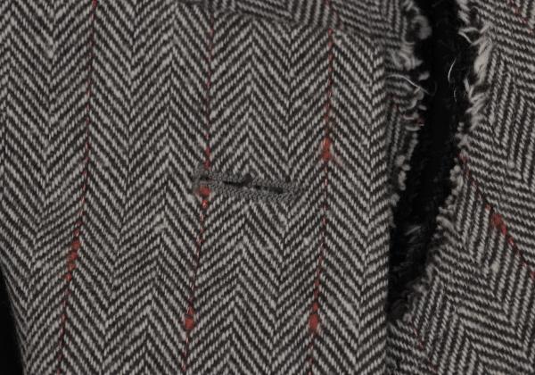 COMME des GARCONS Striped Herringbone Jacket Gray Size S