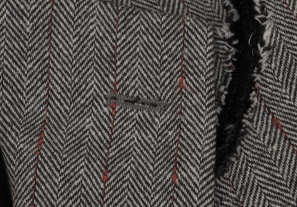 COMME des GARCONS Striped Herringbone Jacket Gray Size S