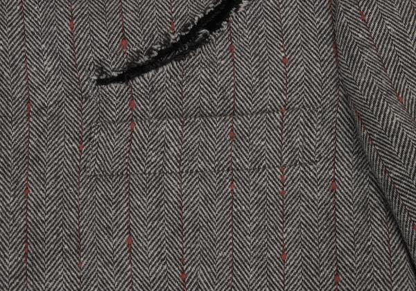 COMME des GARCONS Striped Herringbone Jacket Gray Size S