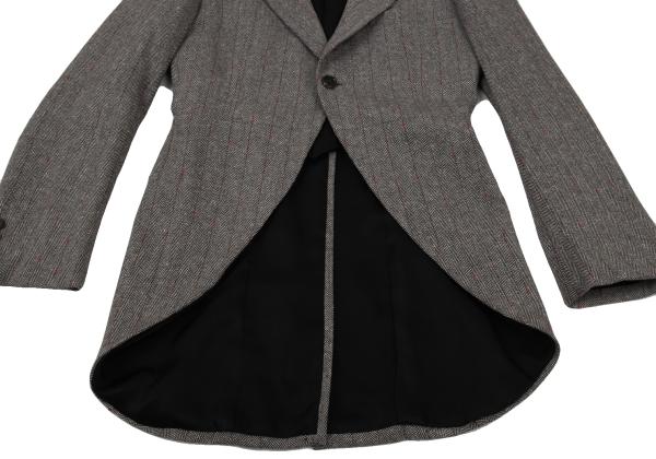 COMME des GARCONS Striped Herringbone Jacket Gray Size S