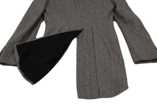 COMME des GARCONS Striped Herringbone Jacket Gray Size S