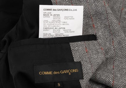 COMME des GARCONS Striped Herringbone Jacket Gray Size S