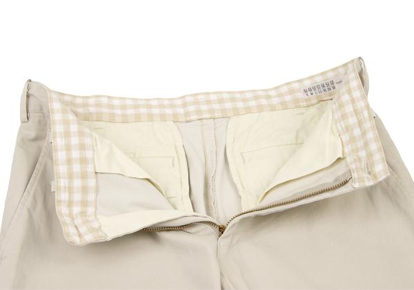 Papas Stretch Cotton Tapered Pants Light Beige Size 46S