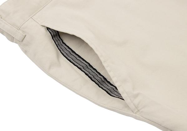 Papas Stretch Cotton Tapered Pants Light Beige Size 46S