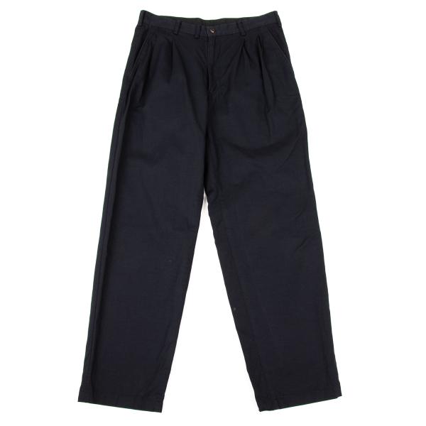Papas Cotton Linen Tapered Pants Navy Size 46S