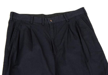 Papas Cotton Linen Tapered Pants Navy Size 46S