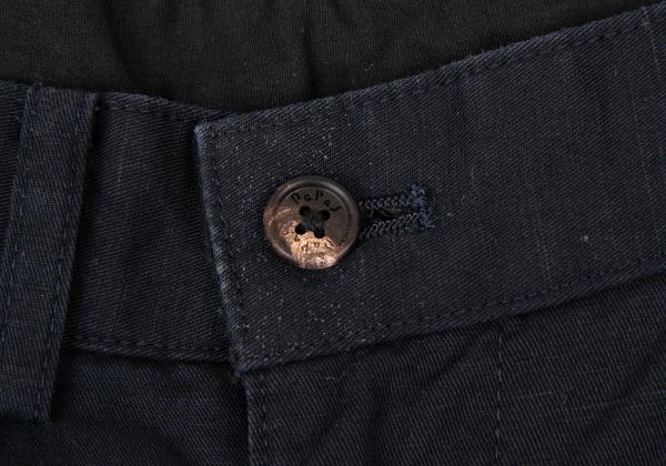Papas Cotton Linen Tapered Pants Navy Size 46S
