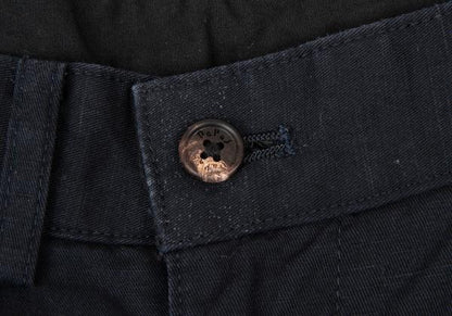 Papas Cotton Linen Tapered Pants Navy Size 46S