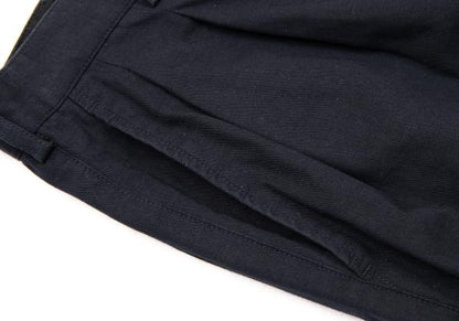 Papas Cotton Linen Tapered Pants Navy Size 46S