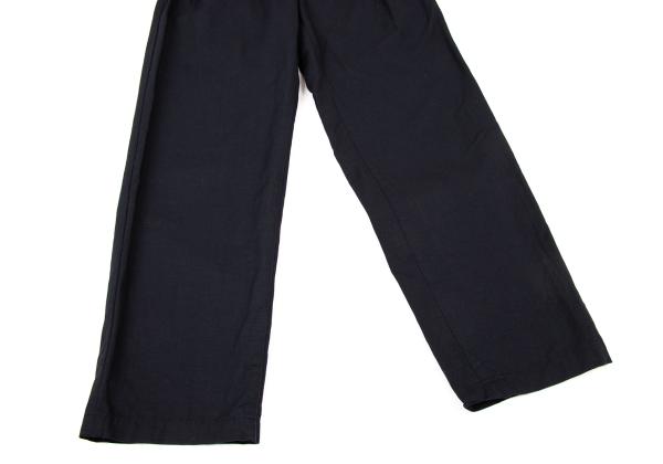 Papas Cotton Linen Tapered Pants Navy Size 46S