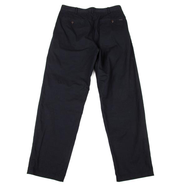 Papas Cotton Linen Tapered Pants Navy Size 46S