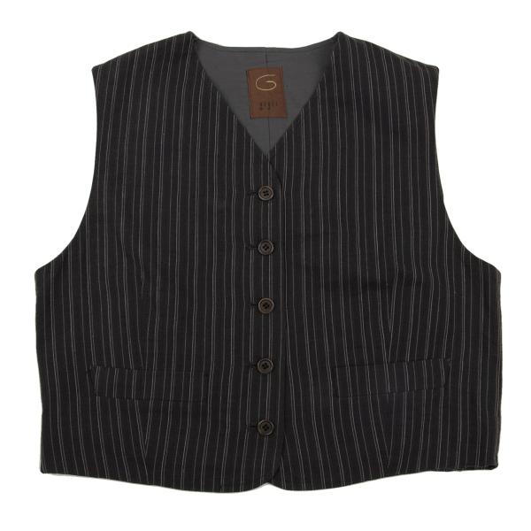 gigli Cotton Stripe Vest Gray Size 38M