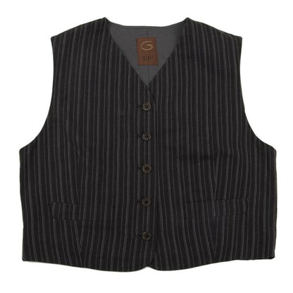 gigli Cotton Stripe Vest Gray Size 38M