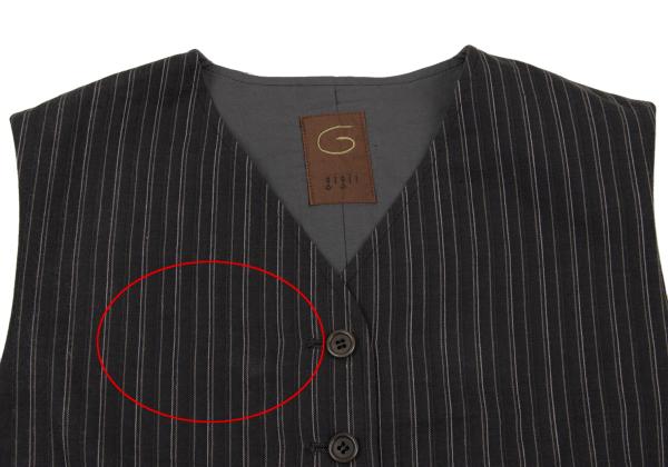 gigli Cotton Stripe Vest Gray Size 38M