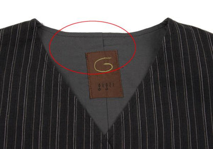 gigli Cotton Stripe Vest Gray Size 38M
