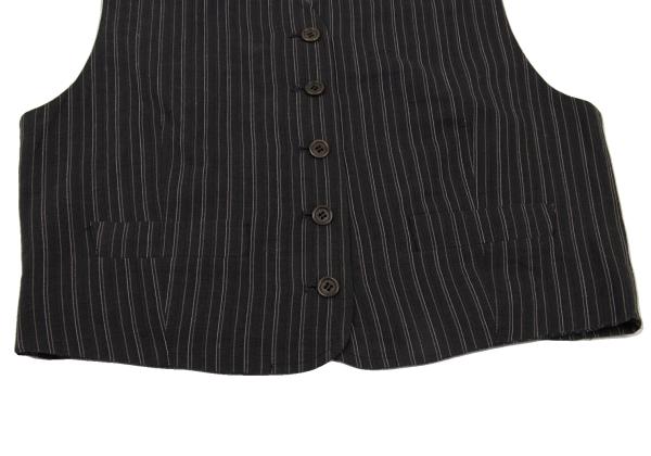 gigli Cotton Stripe Vest Gray Size 38M