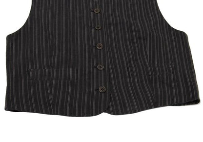 gigli Cotton Stripe Vest Gray Size 38M