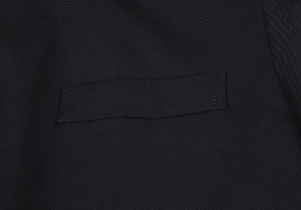 COMME des GARCONS Wool Poly Cutaway Long Jacket Navy Size S