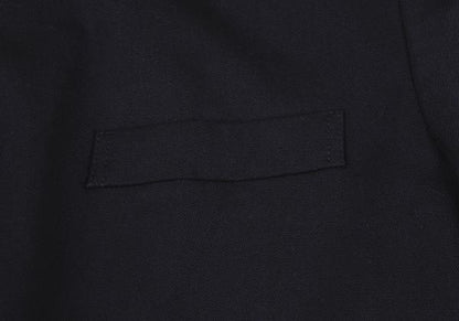 COMME des GARCONS Wool Poly Cutaway Long Jacket Navy Size S