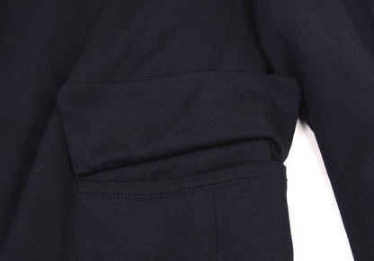 COMME des GARCONS Wool Poly Cutaway Long Jacket Navy Size S