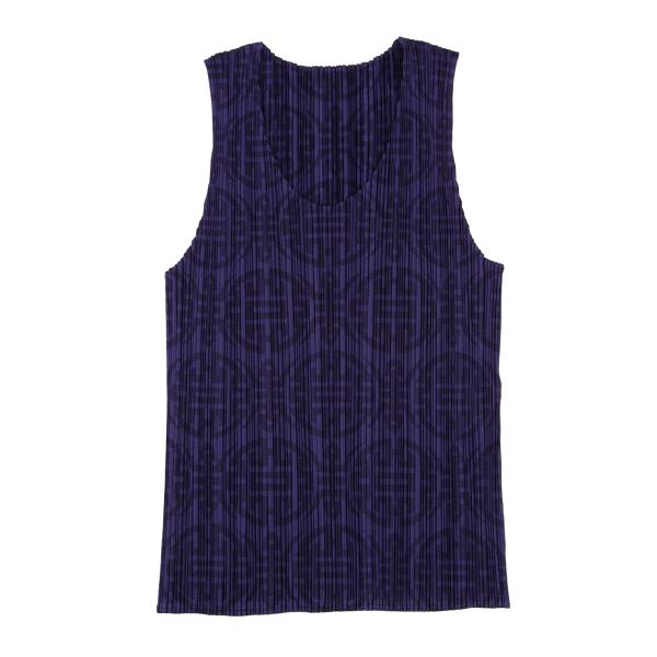 PLEATS PLEASE Pleated Chinese Pattern Tank Top Size 3