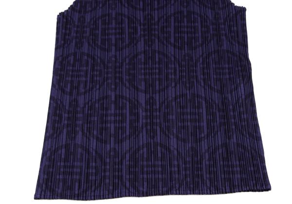 PLEATS PLEASE Pleated Chinese Pattern Tank Top Size 3