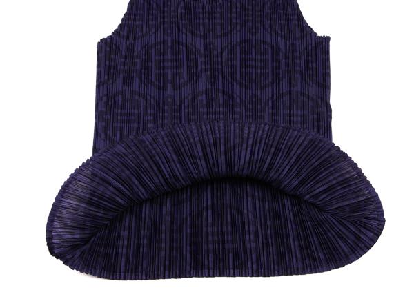 PLEATS PLEASE Pleated Chinese Pattern Tank Top Size 3