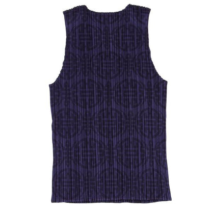 PLEATS PLEASE Pleated Chinese Pattern Tank Top Size 3