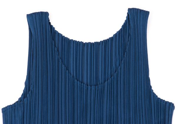 PLEATS PLEASE Pleated Bi-Color Dress Blue Size 2