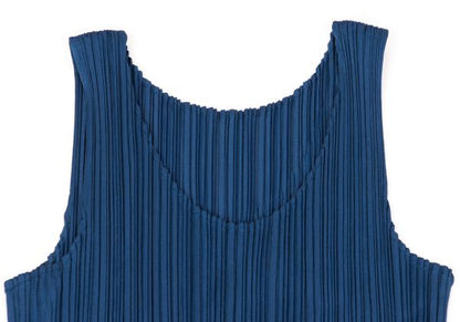 PLEATS PLEASE Pleated Bi-Color Dress Blue Size 2