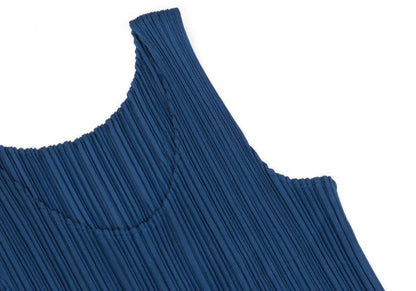 PLEATS PLEASE Pleated Bi-Color Dress Blue Size 2