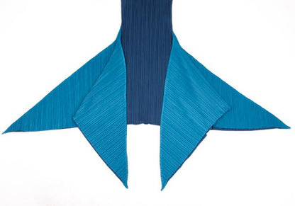 PLEATS PLEASE Pleated Bi-Color Dress Blue Size 2