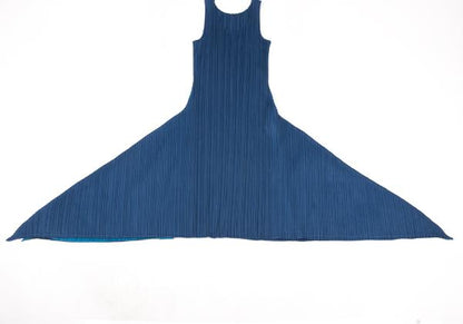 PLEATS PLEASE Pleated Bi-Color Dress Blue Size 2