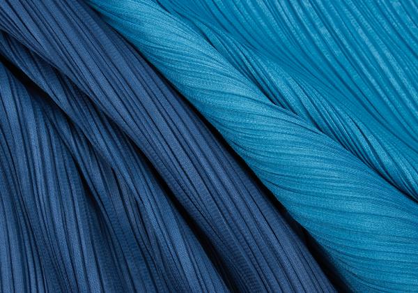 PLEATS PLEASE Pleated Bi-Color Dress Blue Size 2