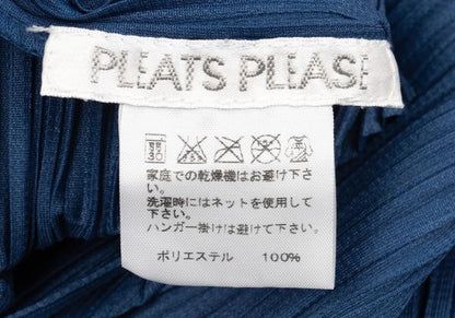 PLEATS PLEASE Pleated Bi-Color Dress Blue Size 2