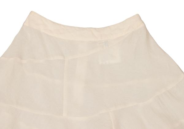 COMME des GARCONS Wool Spiral Panel Midi Skirt Cream Size S