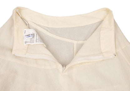 COMME des GARCONS Wool Spiral Panel Midi Skirt Cream Size S