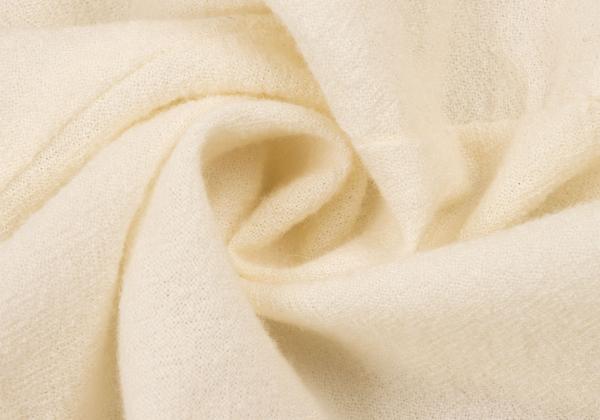 COMME des GARCONS Wool Spiral Panel Midi Skirt Cream Size S