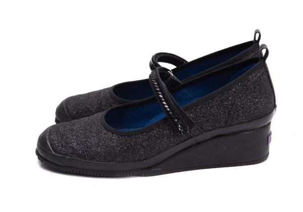 KISSA Glitter Heel Mary Jane Heels Black Size 24.5CM