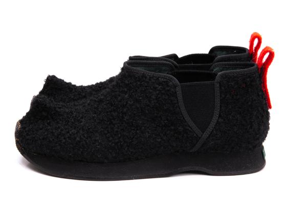 KISSA Black Loop Tweed Side Gore Sneakers Size 24CM