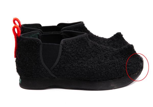 KISSA Black Loop Tweed Side Gore Sneakers Size 24CM