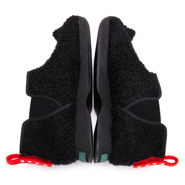 KISSA Black Loop Tweed Side Gore Sneakers Size 24CM