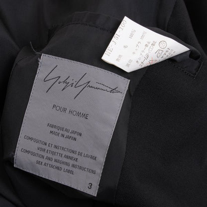 Yohji Yamamoto POUR HOMME 02SS Wool Jacket Black Size 3